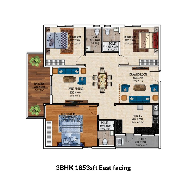 1853 3bhk