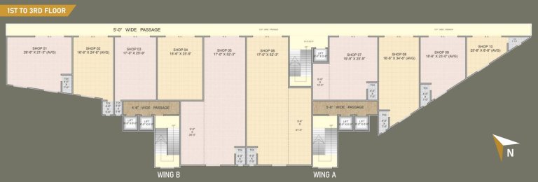 1st 3rd Floor Plan