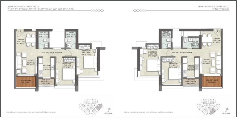 2bhk Premium A Unit No.01 No.2