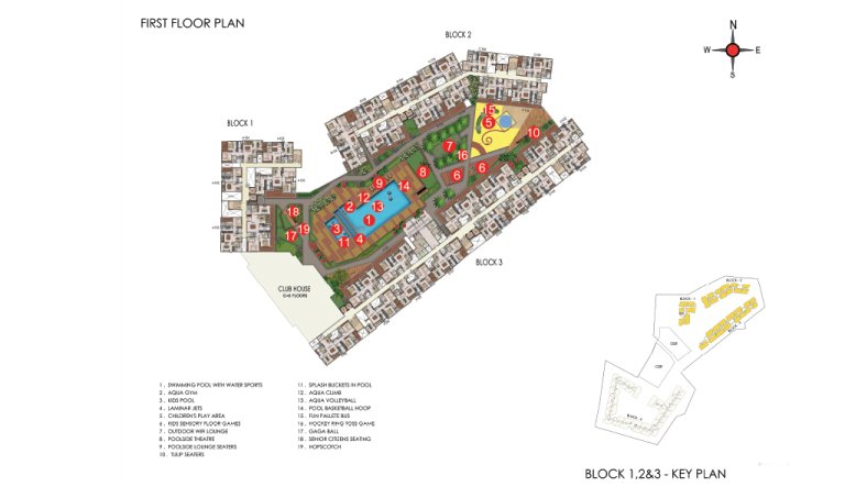 Block 1 2 3 First Floor Plan