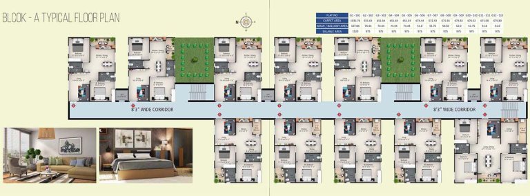 Block A Typical Floor Plan