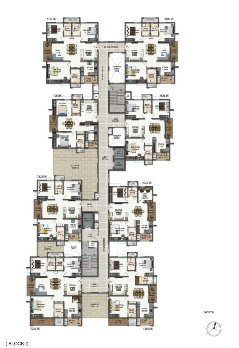 Block I First Floor Plan