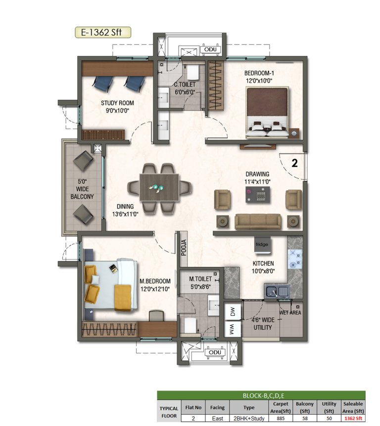 Flat No 2 Block B C D And E