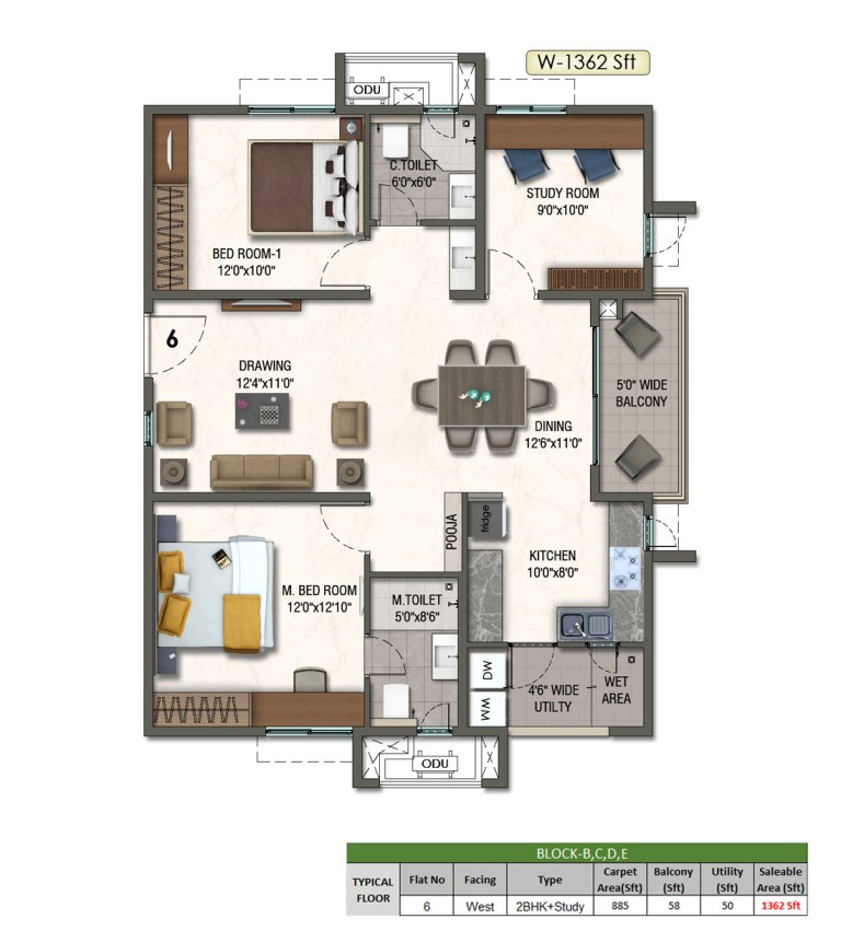 Flat No 6 Block B C D And E