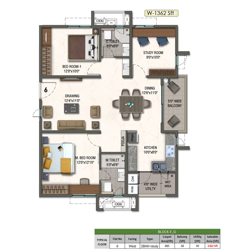 Flat No 6 Block F And G