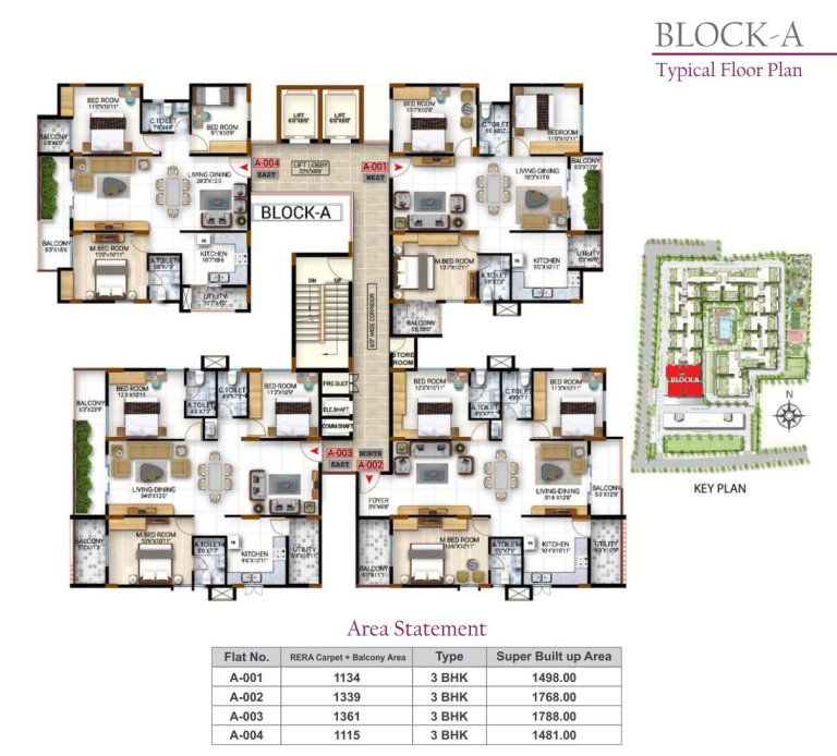 Typical Floor Plan Block A