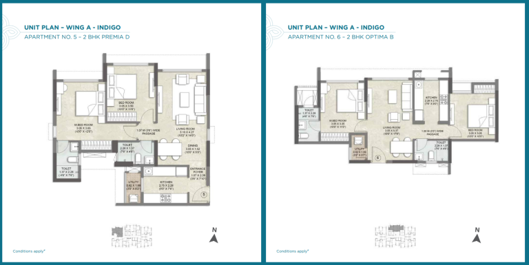 Apartment No.5 2bhk Premia D_apartment No.6 2bhk Optima B