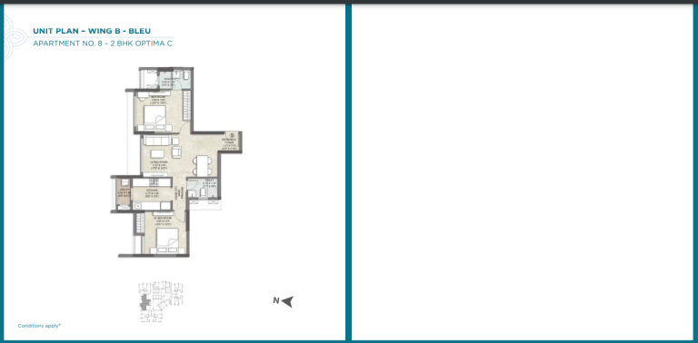 Apartment No.8 2bhk Optima C