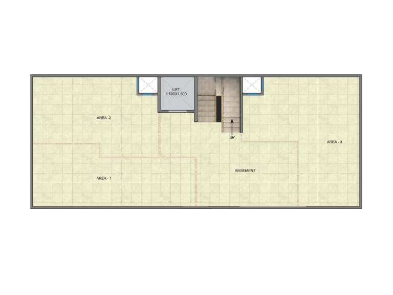 Type A 3bhk Basement Plan