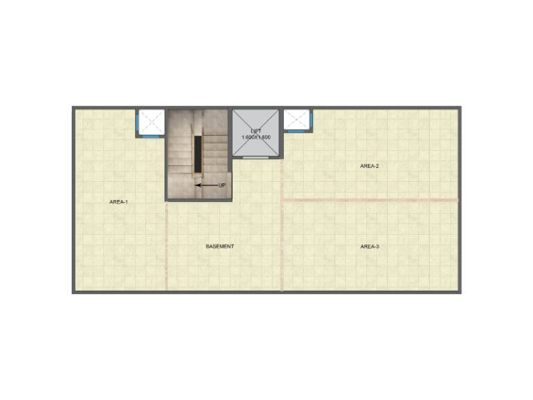 Type B 2bhk Basement Plan