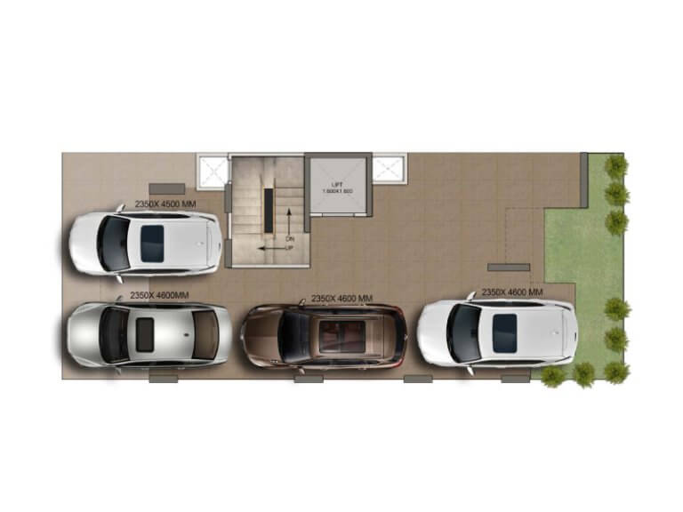 Type B 2bhk Stilt Floor Plan