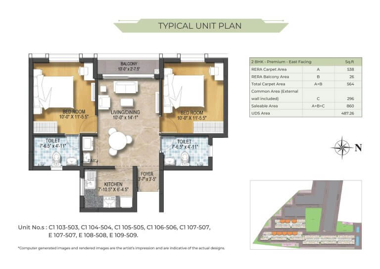 2 BHK Premium 1