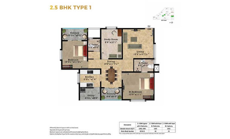 2 Bhk Type 1