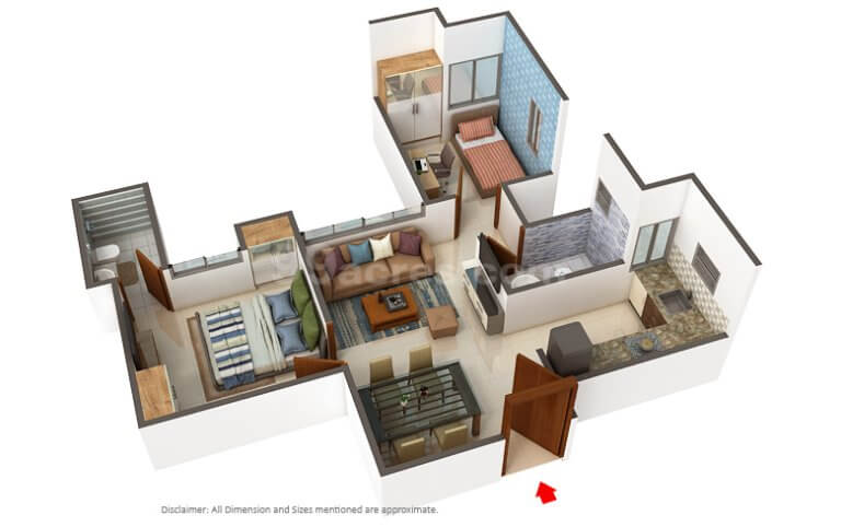 2bhk Floor Plan 494sq.ft