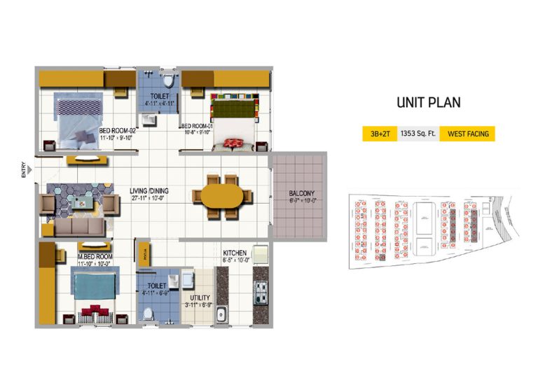 3BHK 1