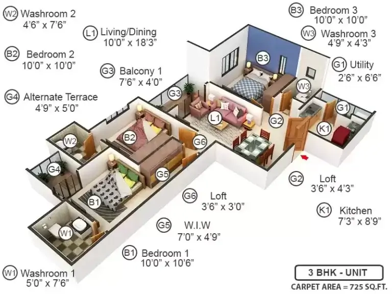 3BHK 3D