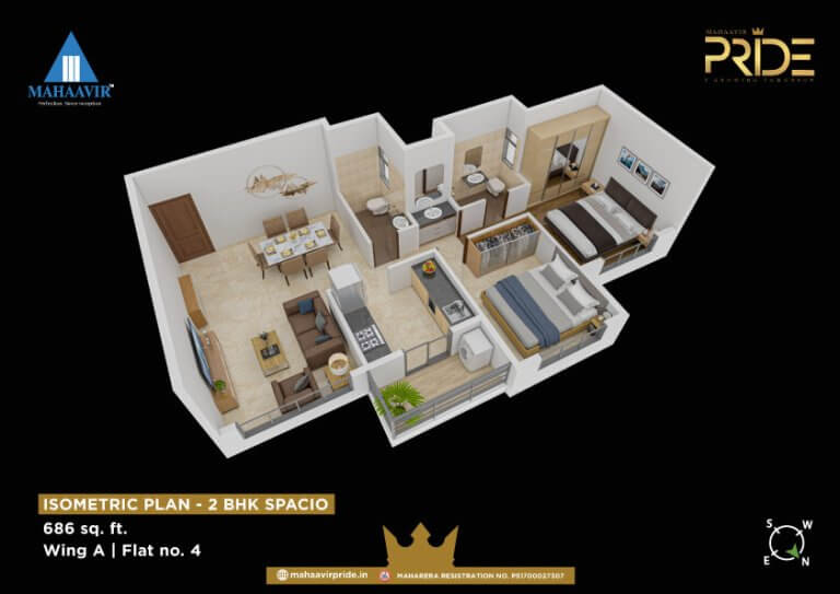 Wing A_Unit_04_2bhk