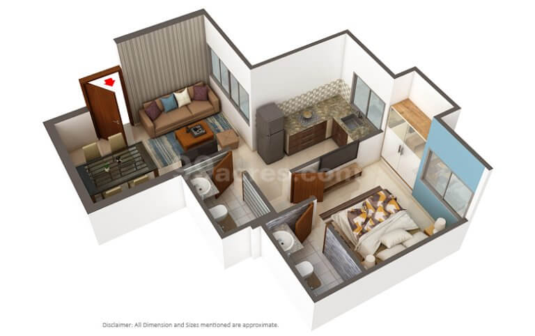 Floor Plan 391sq.ft