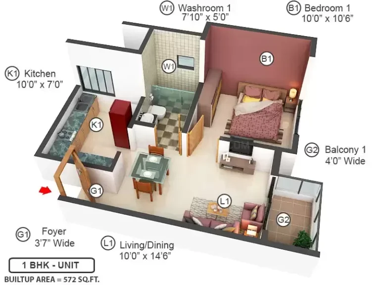 1BHK 1