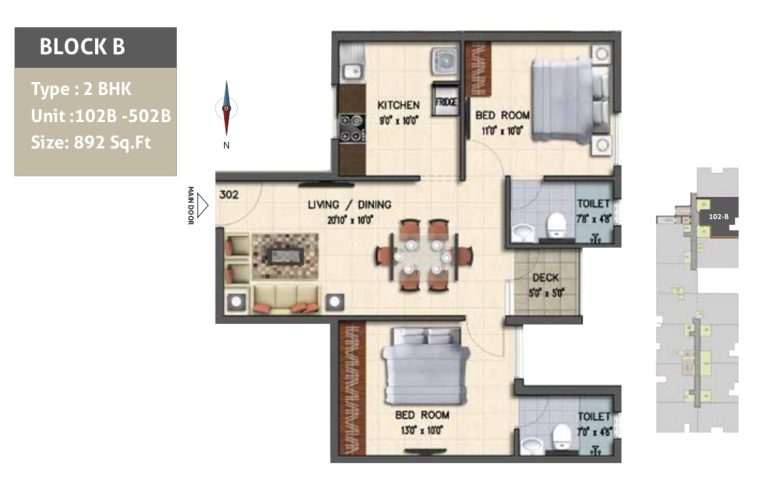 2 Bhk 1