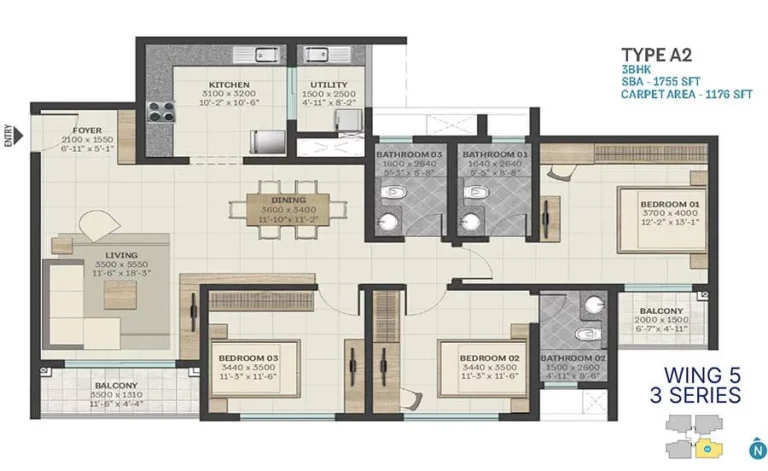 3BHK 1