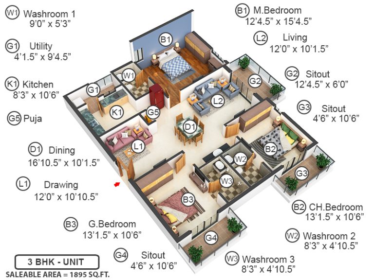 3bhk 3