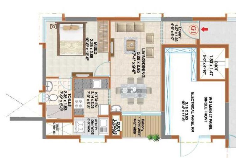 1 Bhk 1