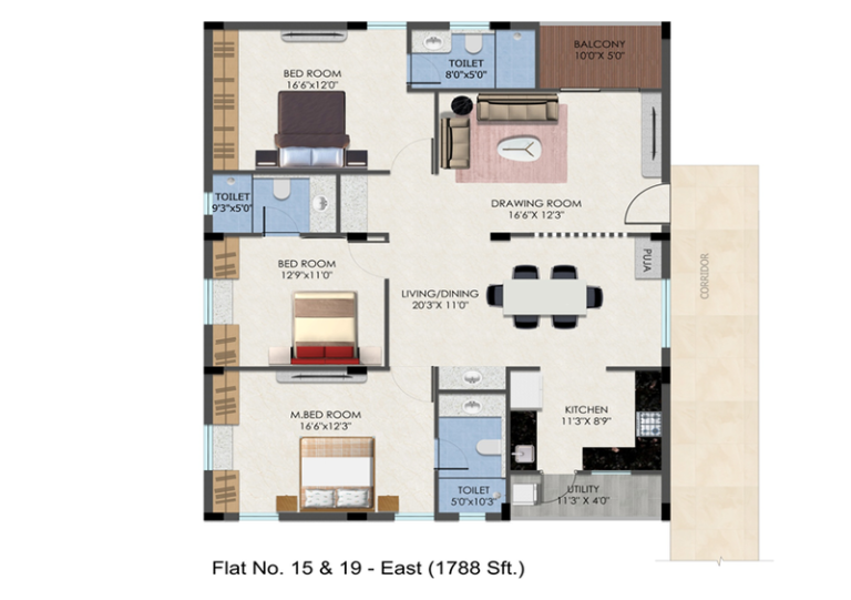 3 BHK 1