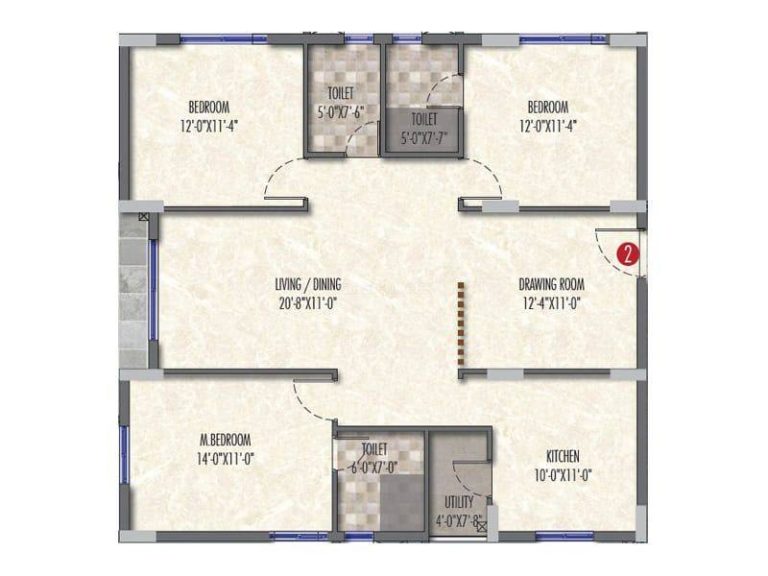 3bhk (1701sqft)