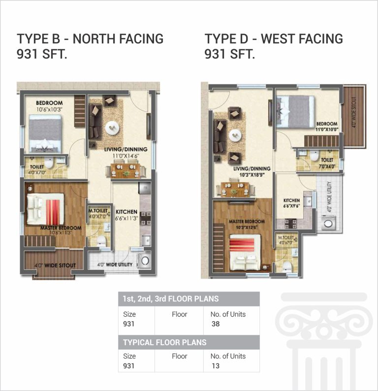 F TypeBD  Floor Plan