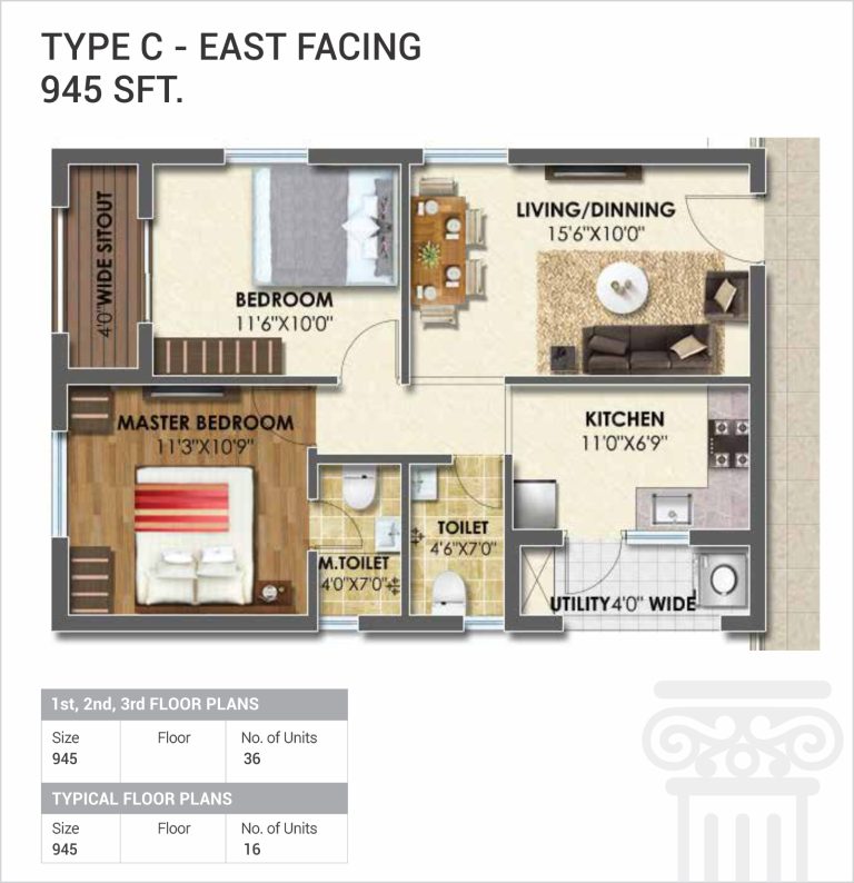 F TypeC  Floor Plan