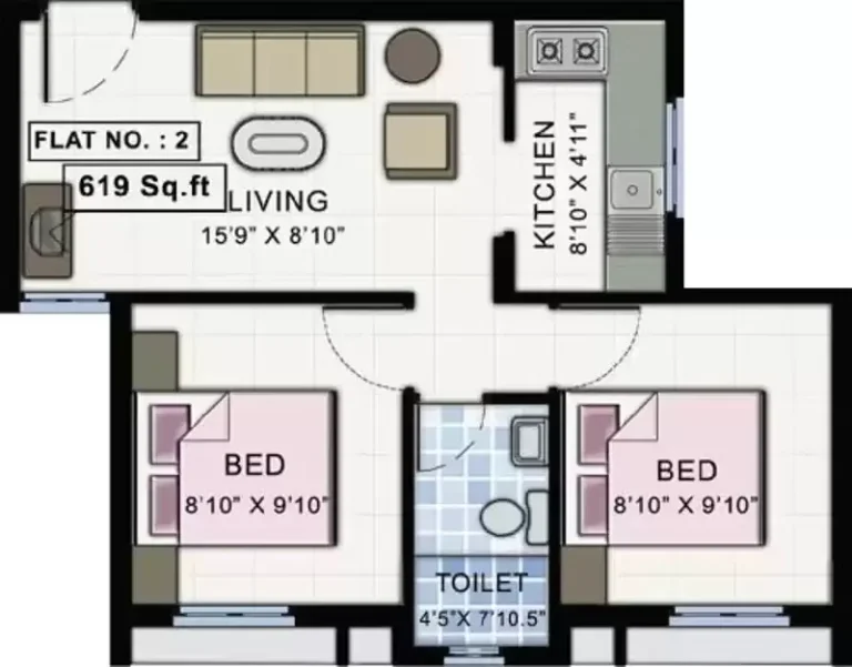 2bhk 2